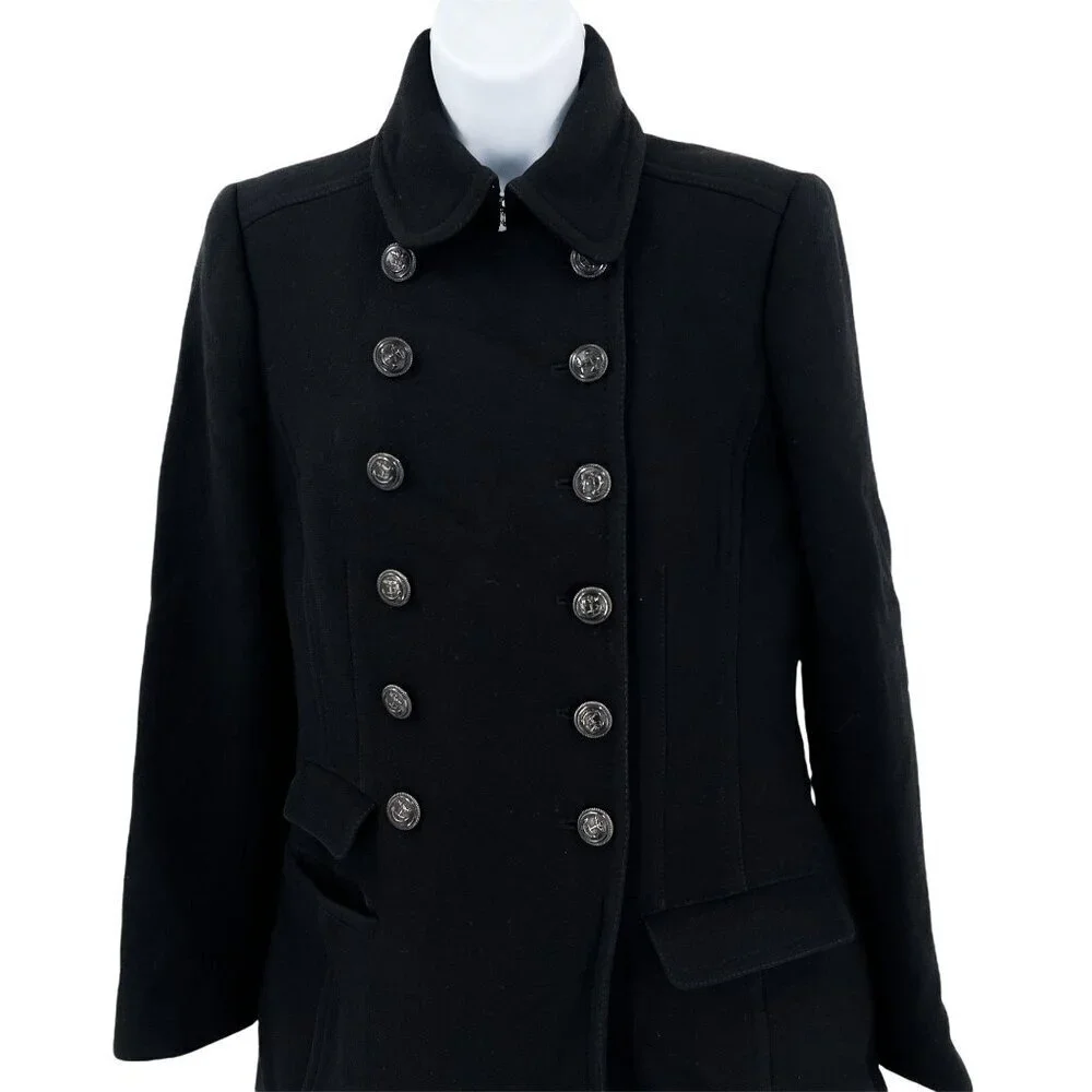 J. Crew Double Cloth Townhouse Trench Wool Double Breasted Coat - Picture 4 of 7